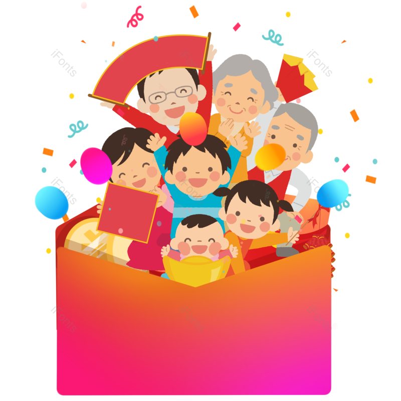 红包雨图片,抢红包元素,新年红包PNG,免抠素材